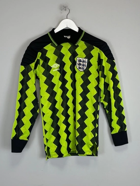 Wind Resistant Coating Reflective Accent Strips 1988/90 ENGLAND GK SHIRT (S) UMBRO