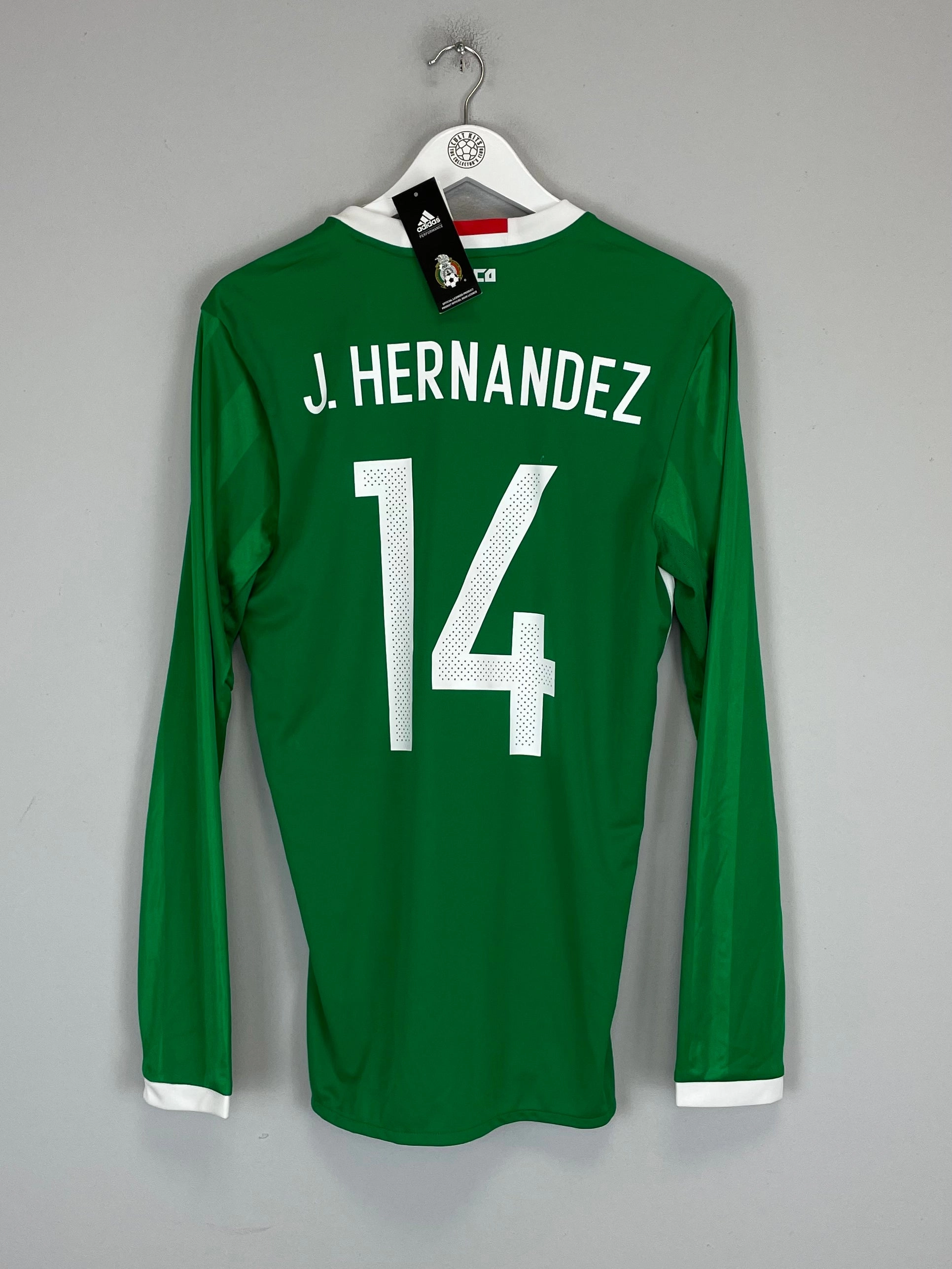 2016/17 MEXICO J.HERNANDEZ #14 *BNWT* L/S HOME SHIRT (M) ADIDAS Quick Repair Yarn Moisture Wicking Material