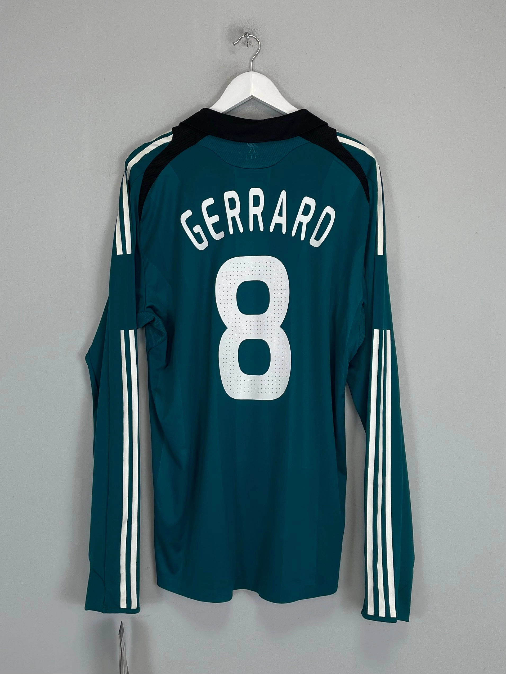 Streetwear Style 2008/09 LIVERPOOL GERRARD #8 *PLAYER ISSUE* BNWT L/S THIRD SHIRT (XL) ADIDAS