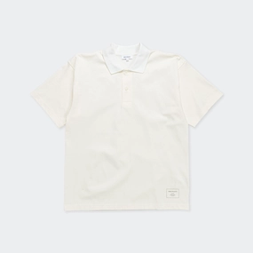 Espen Loose Printed SS Polo - Ecru Long Sleeve Outdoor Sports