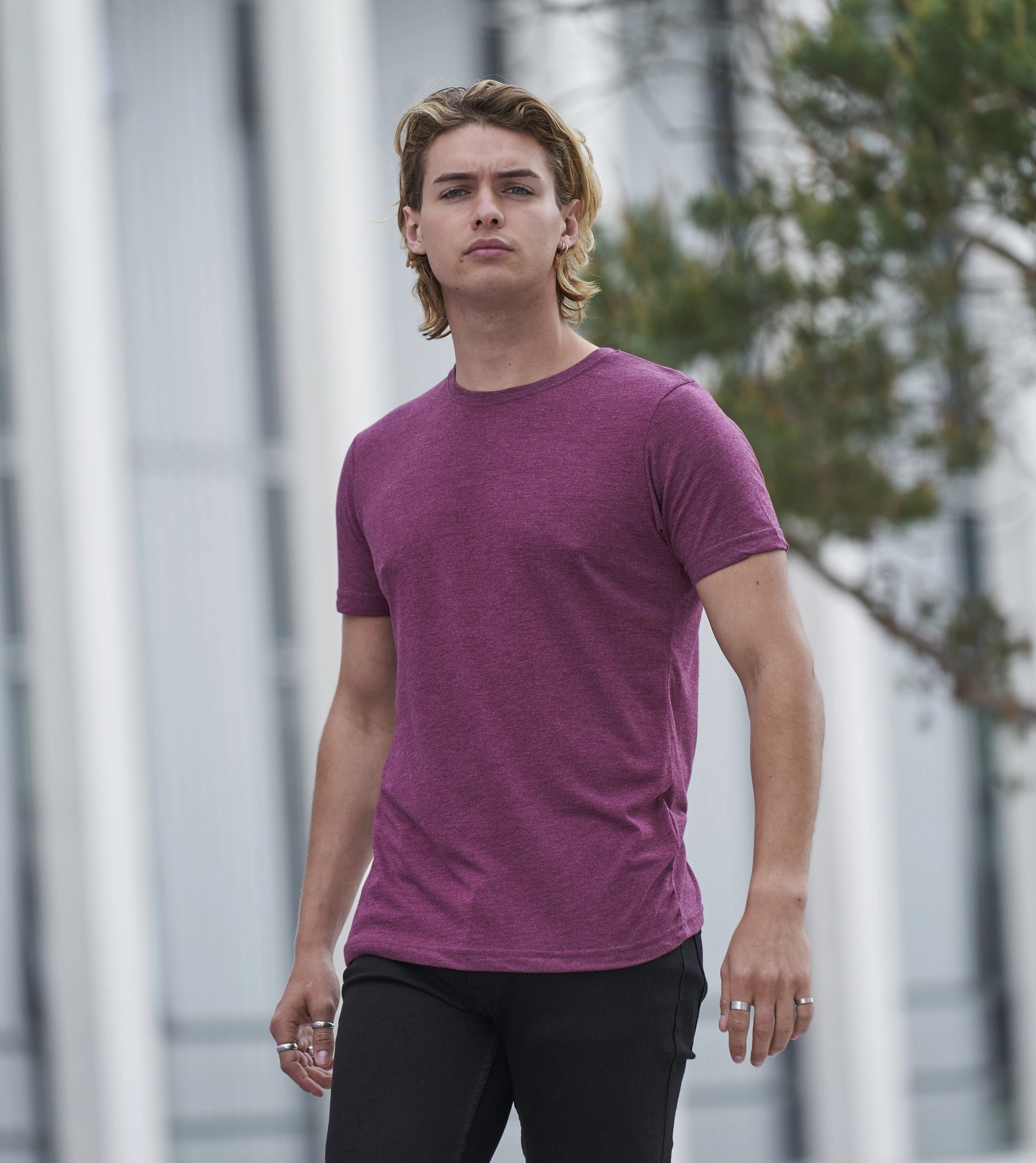 MoistureWicking Soft Touch Fit Tri-Blend T | HEATHER BLACK