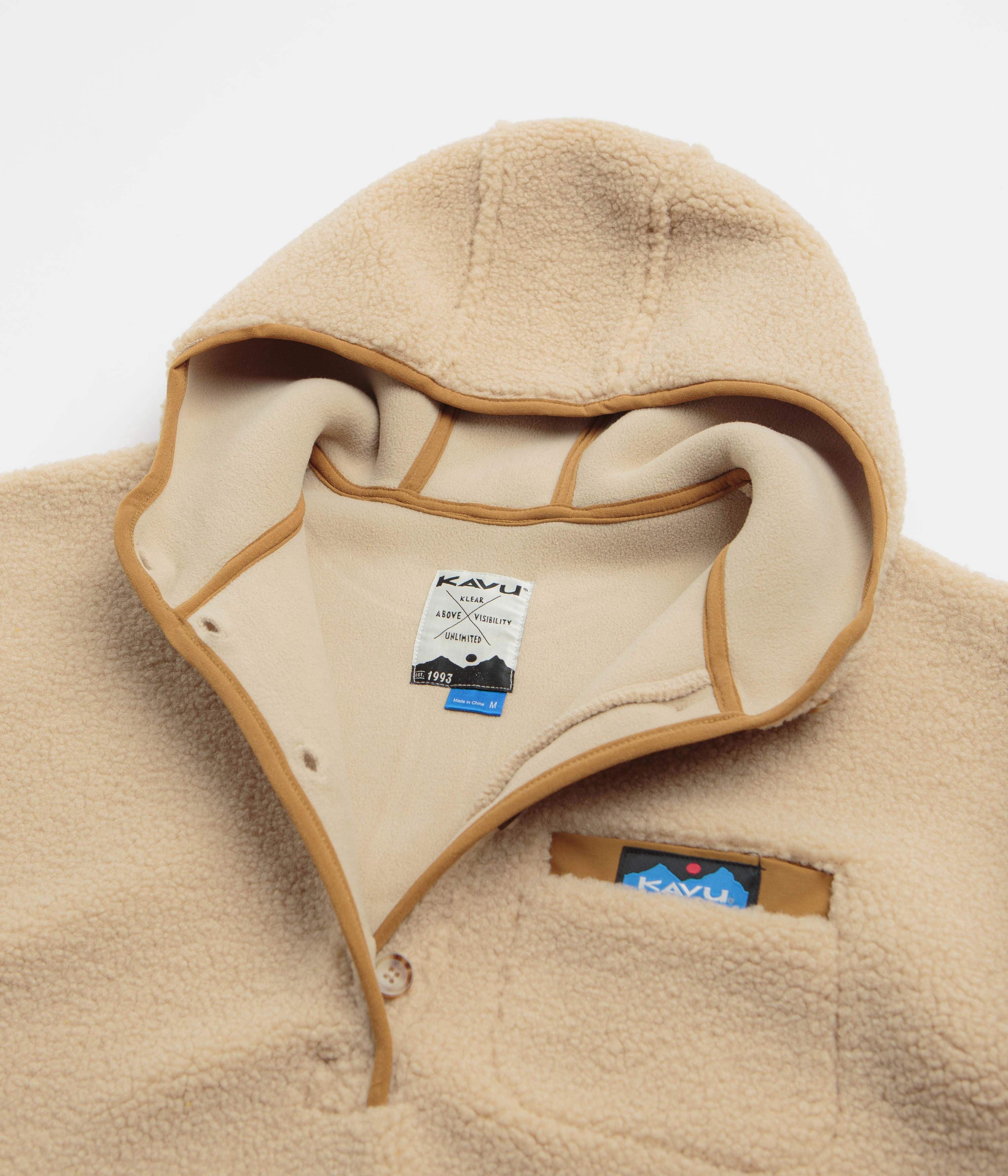 Kavu Womens Roselake Hooded Fleece - Oatmeal Trail Piece