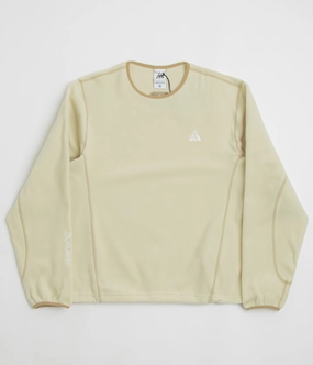 Nike ACG Wolf Tree Crewneck Sweatshirt  - Light Khaki / Parachute Beige / Summit White Loose Fit Night Out
