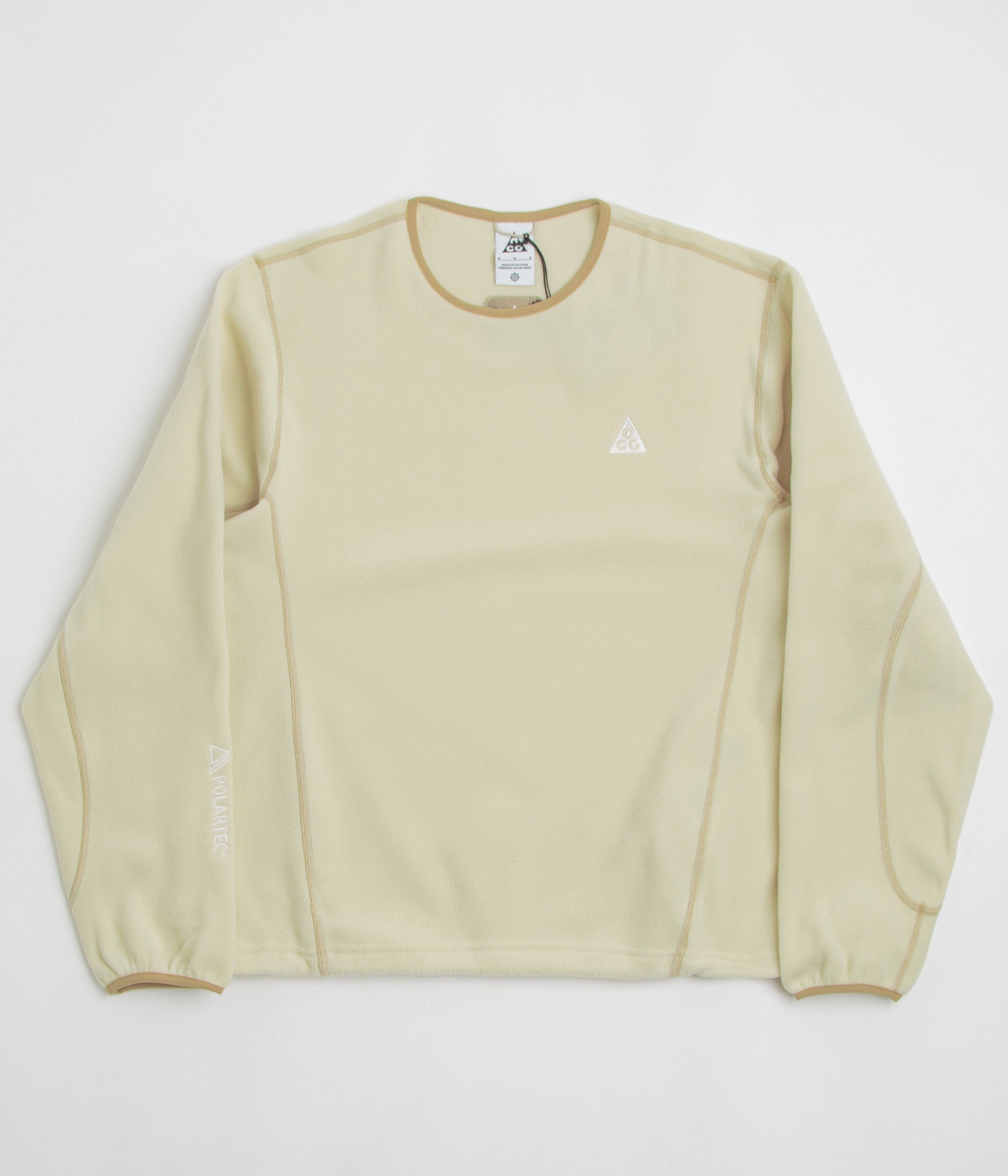 Nike ACG Wolf Tree Crewneck Sweatshirt  - Light Khaki / Parachute Beige / Summit White Loose Fit Night Out