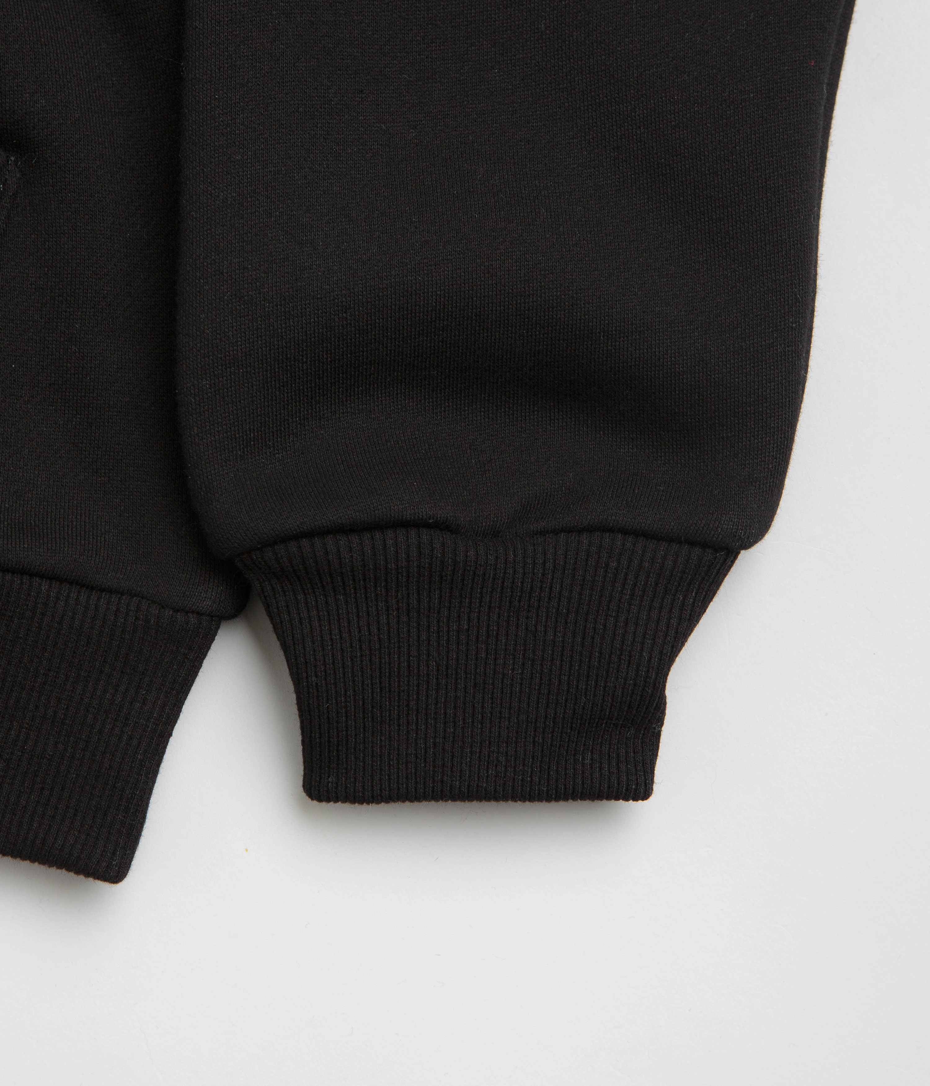 Butter Goods Ripstop Logo Applique Hoodie - Black Windproof Inner Layer UPF Protection