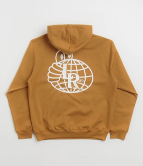 Quick Dry Material Last Resort AB Atlas Monogram Hoodie - Golden Brown / White
