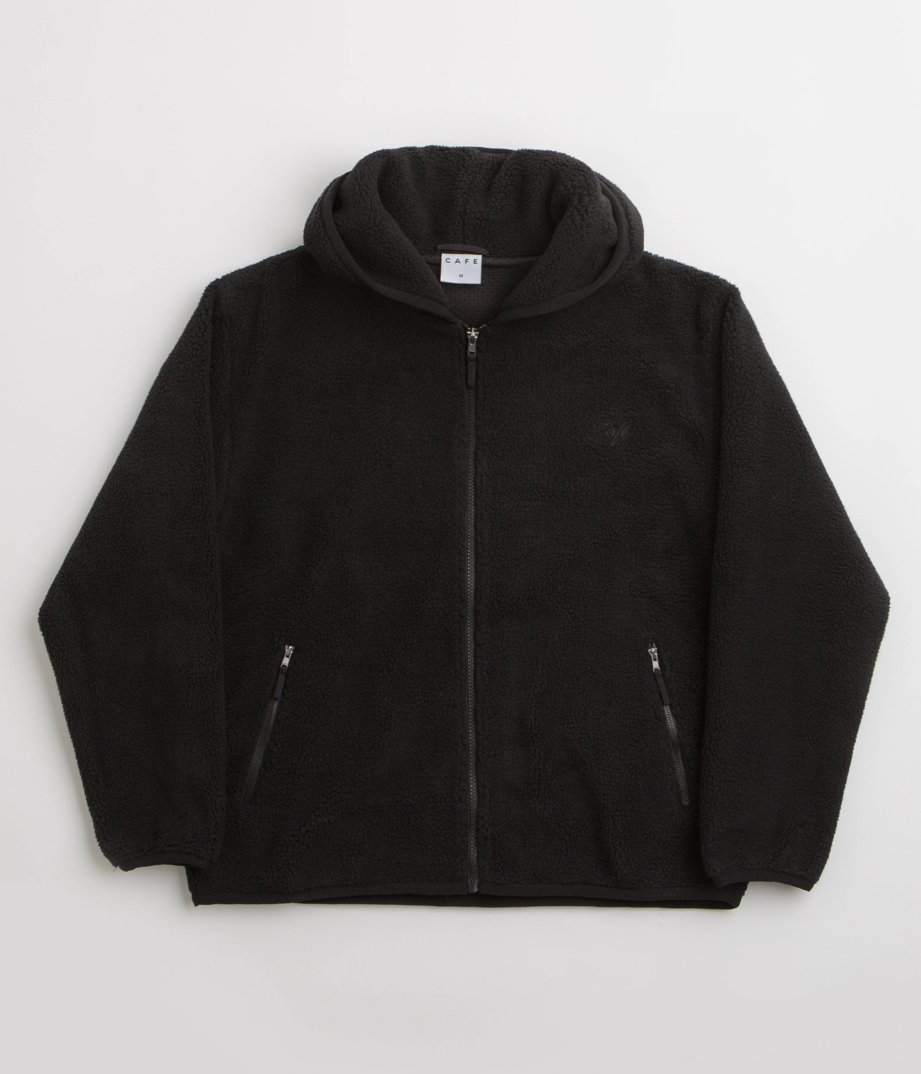 City Trend Skateboard Cafe Sherpa Fleece Hoodie - Black