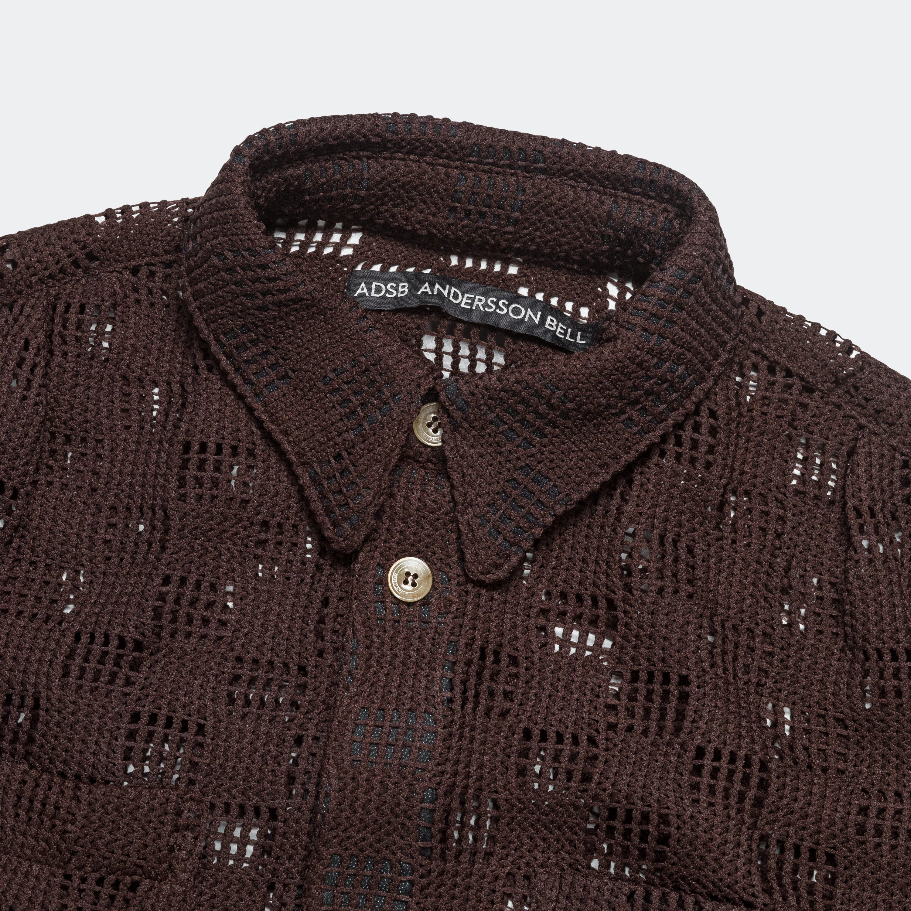 Letto Knitted SS Shirt - Brown Formal Elegance Cocktail Party