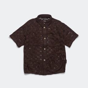 Eco Dye Technique Letto Knitted SS Shirt - Brown