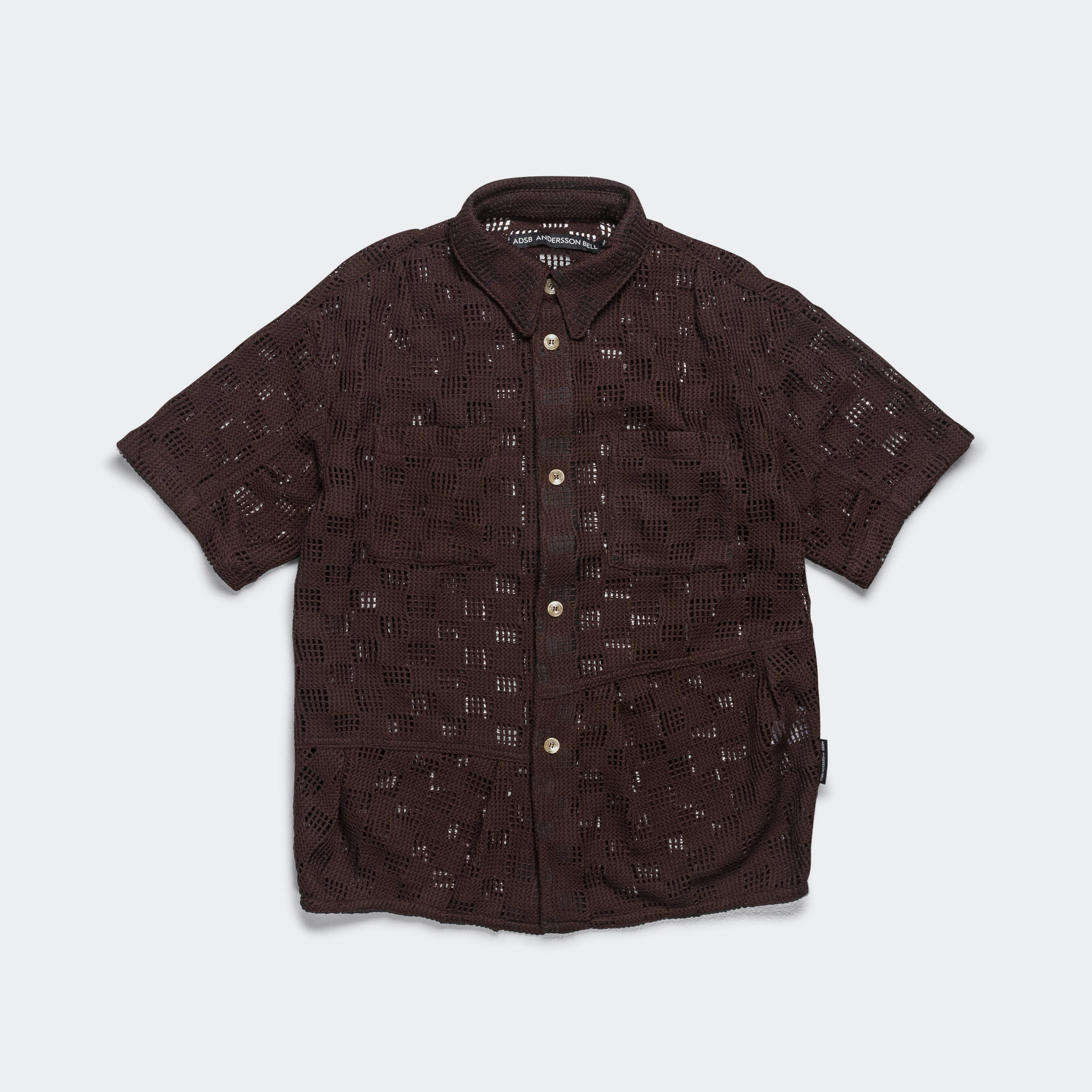 Eco Dye Technique Letto Knitted SS Shirt - Brown