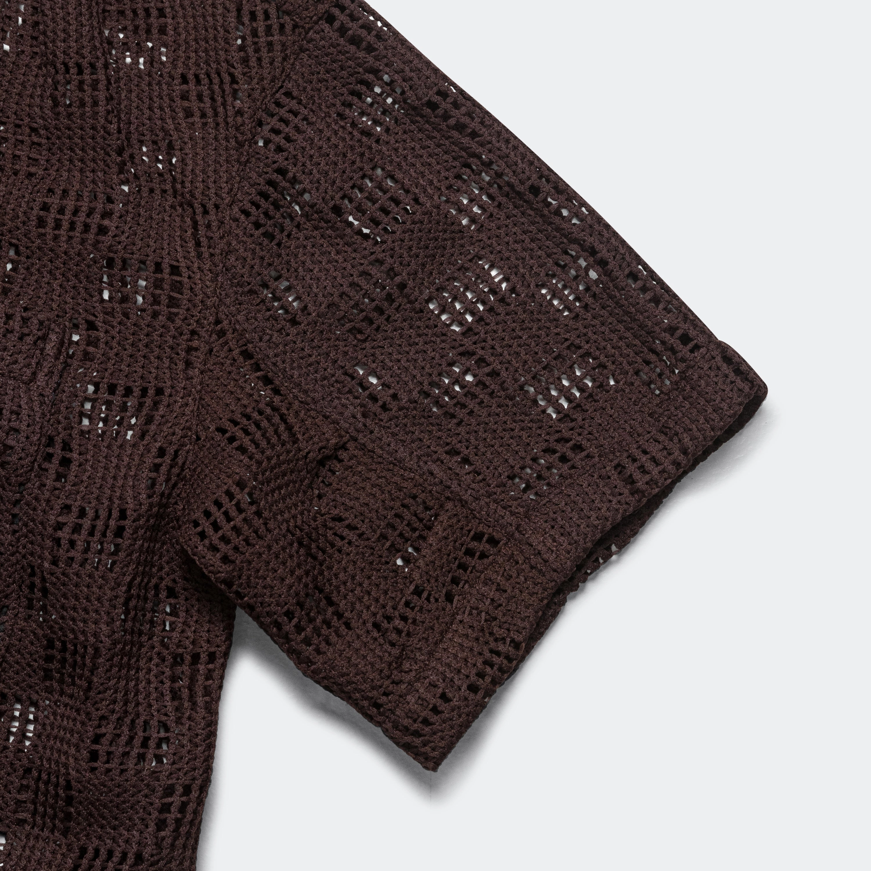 Letto Knitted SS Shirt - Brown Tagless label Ergonomic Sleeve Cut