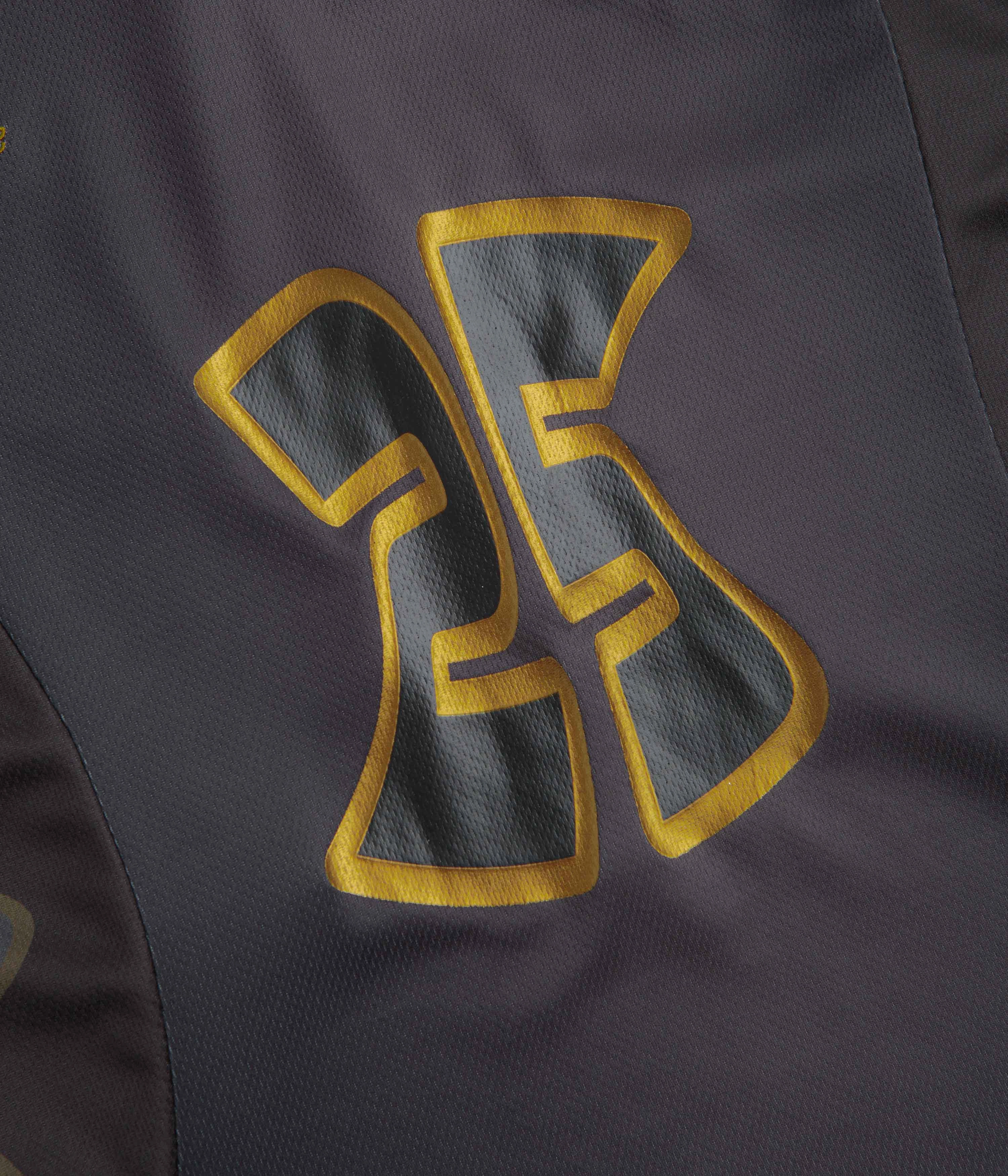 Recycled Polyester Thread Dime Holy Flame Jersey - Gold Fire