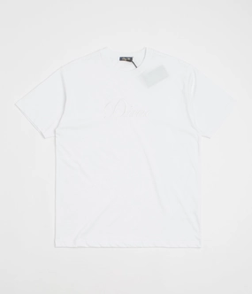 Dime Cursive T-Shirt - White Urban Casual Look