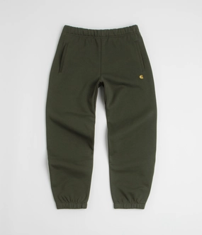 Carhartt Chase Sweatpants - Olive / Gold AntiStaticFinish