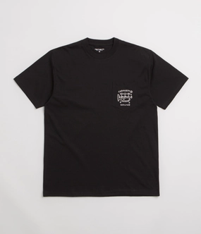 Matte Look theater visit Carhartt Fragments Pocket T-Shirt - Black / White