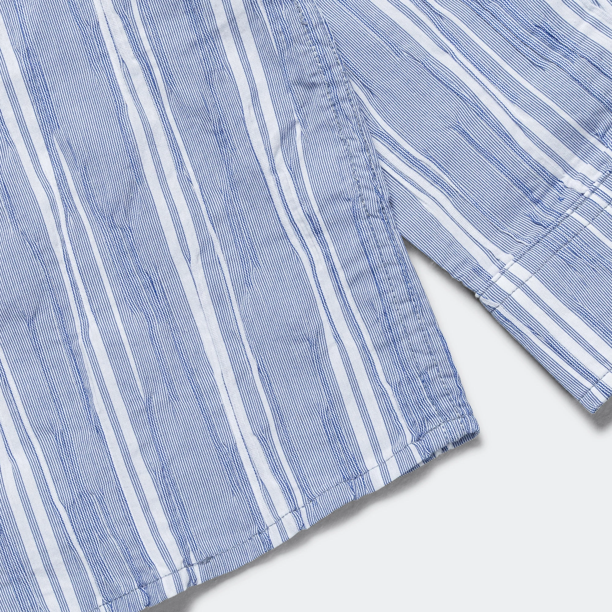 Relaxed L/S Shirt - Crinkley Navy/White Stripe Dinner Date Compact Packing