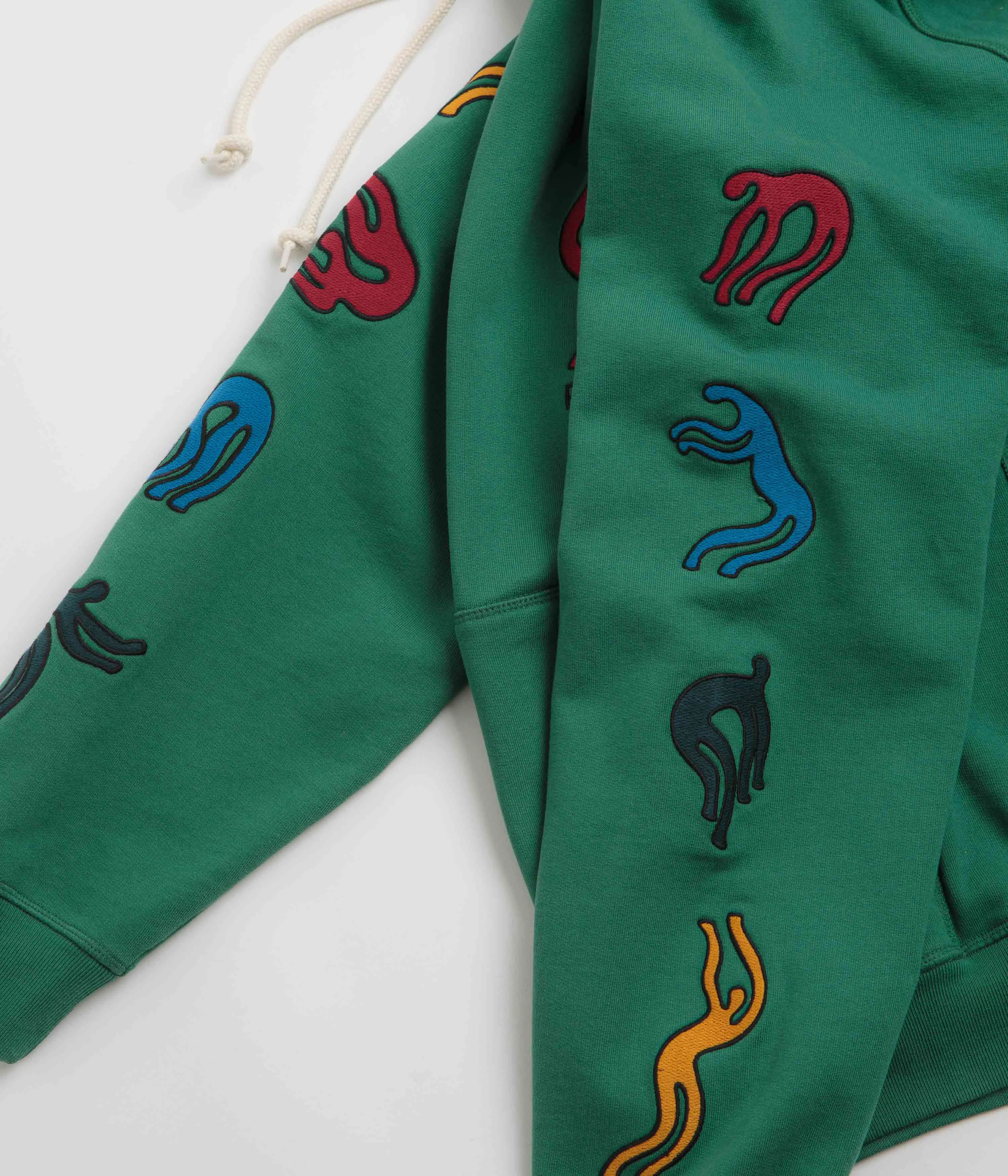 by Parra La Chambre Nuit Hoodie - Washed Green Glamorous touch Alpaca like