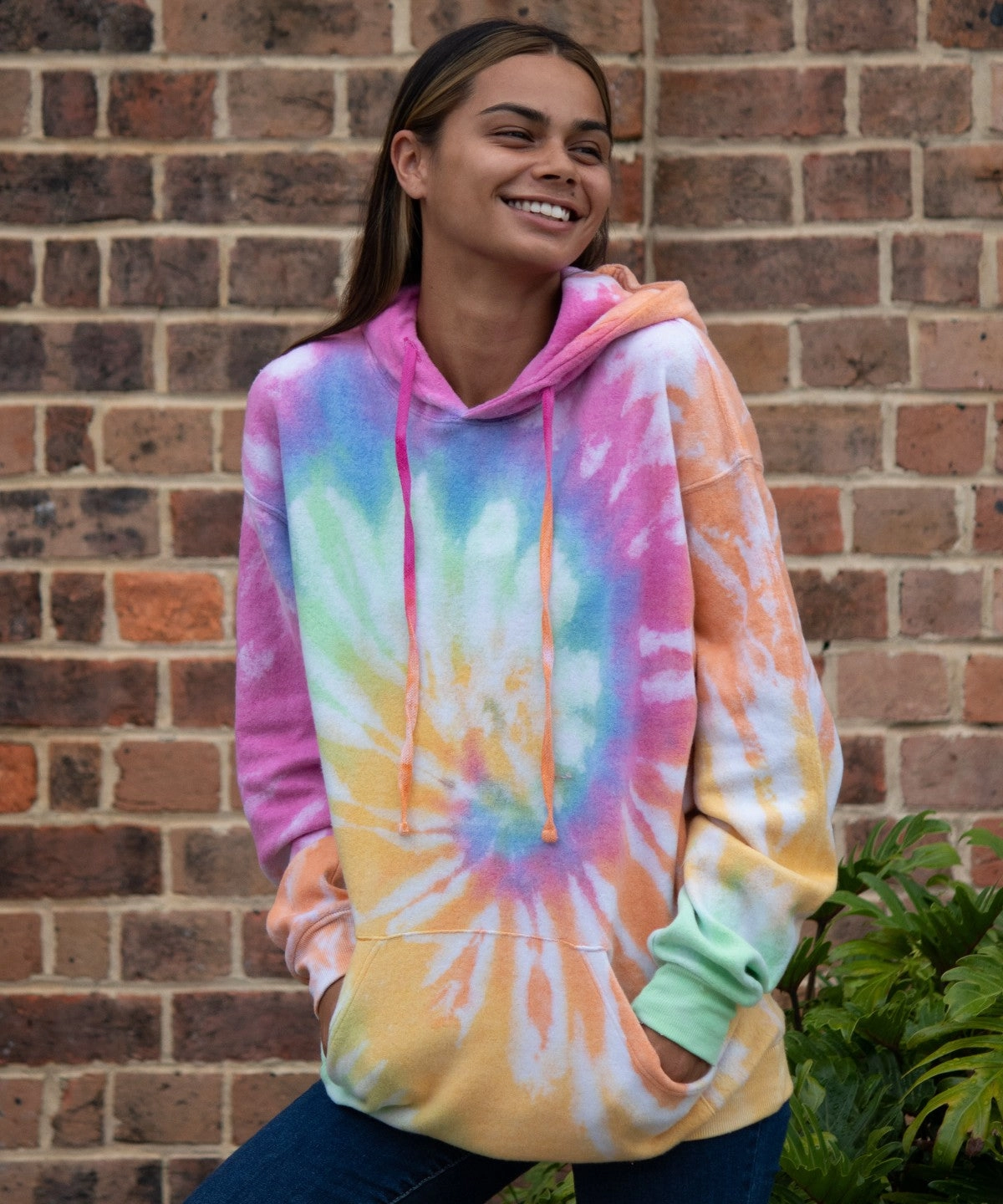 Rainbow Tie Dye Hoodie | BLUE OCEAN Streetwear Fan Travel Ready