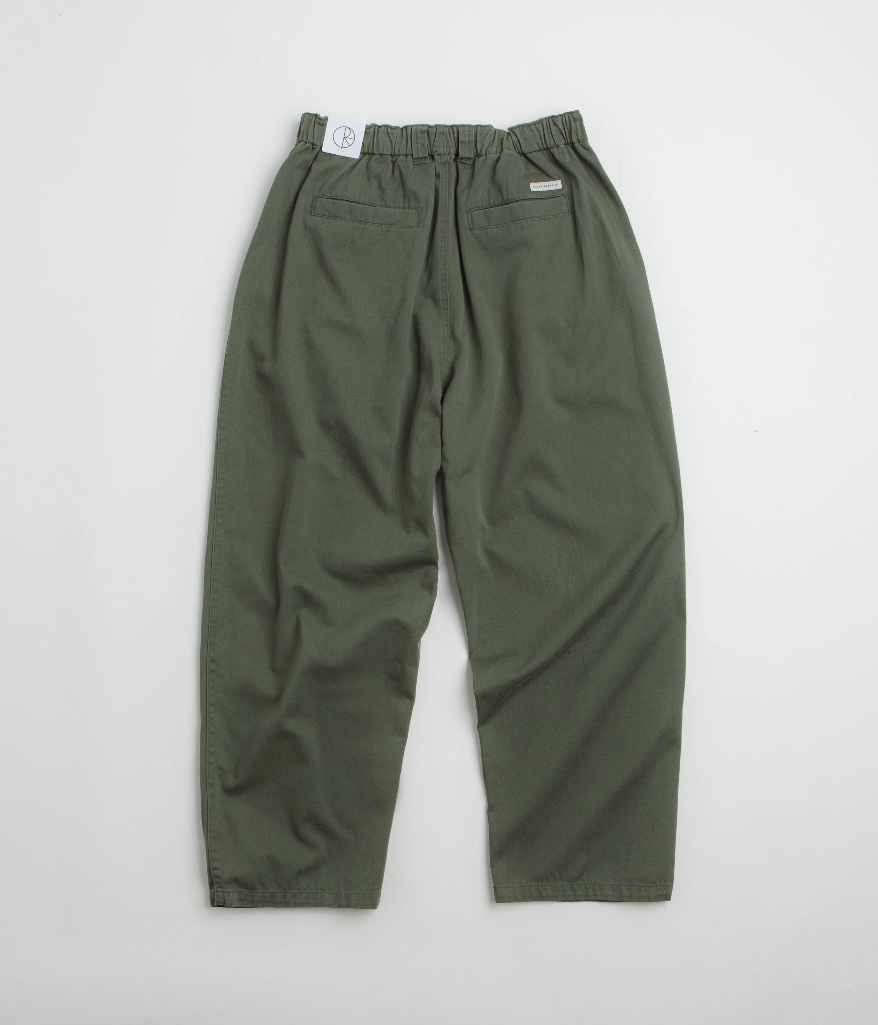 Polar Railway Chinos - Grey Green Flexible Knee Articulation Cozy and Relaxed
