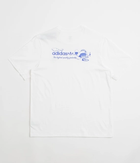 Timeless Look Wear Adidas Dog Plane T-Shirt - White / Lucid Blue