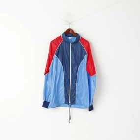 Seamless Integration New Line Men  XL Jacket Blue Nylon Denmark Sportswear Full Zip Lightweight Top