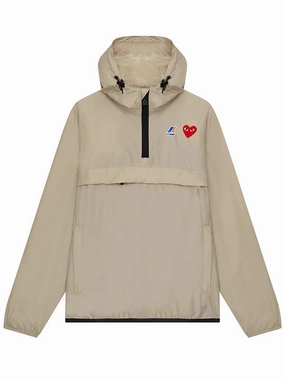 Unisex K-Way Anorak - Beige Recycled Polyester Blend
