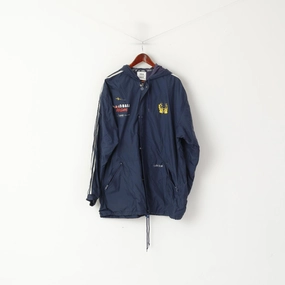 Bestow Involve Adidas Men L 192 Jacket Navy Vintage National Handball Team Sweden Zip Up Top