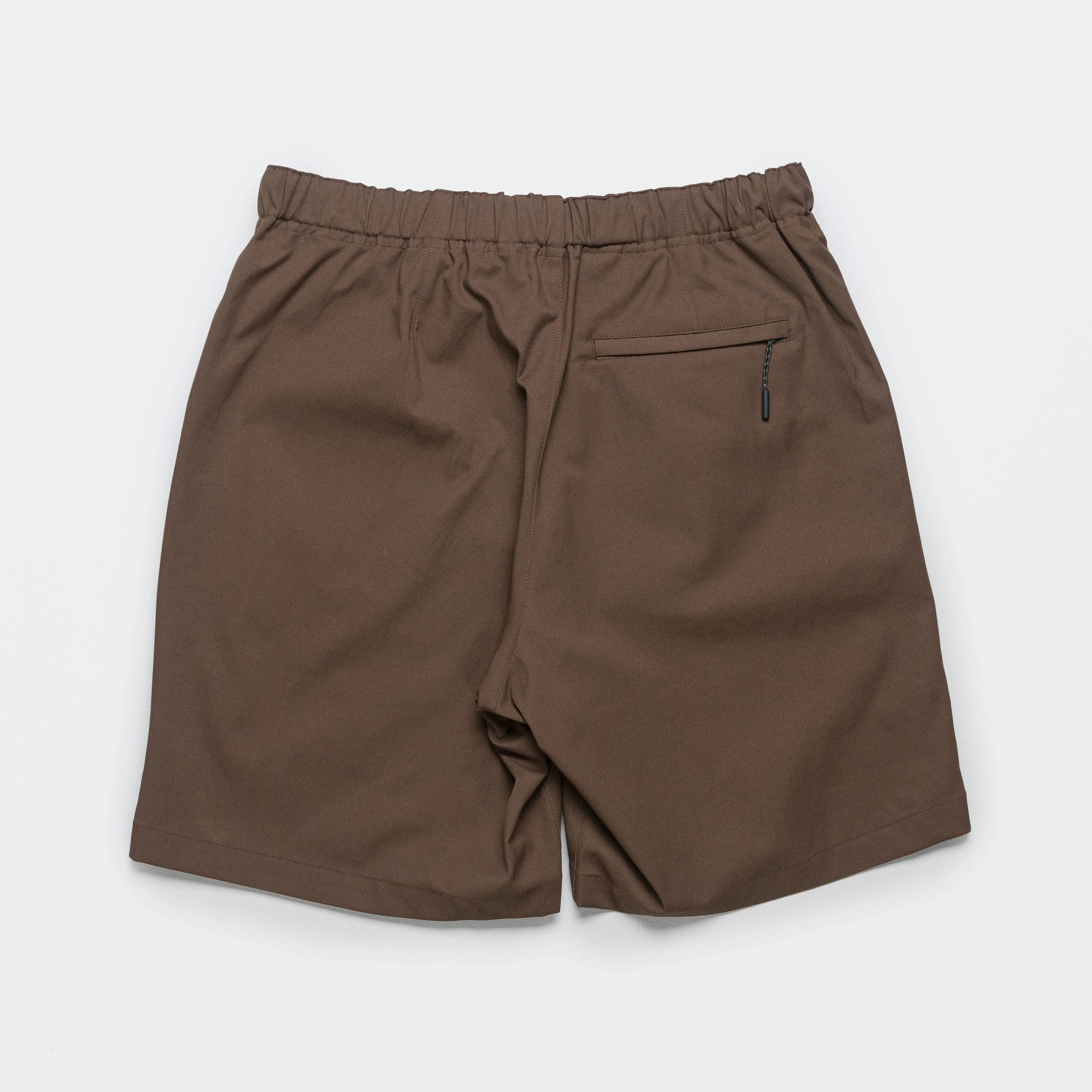 Stretch Fit Low Profile Waistband Ezra Fatigue Solatex Twill Shorts - Chestnut