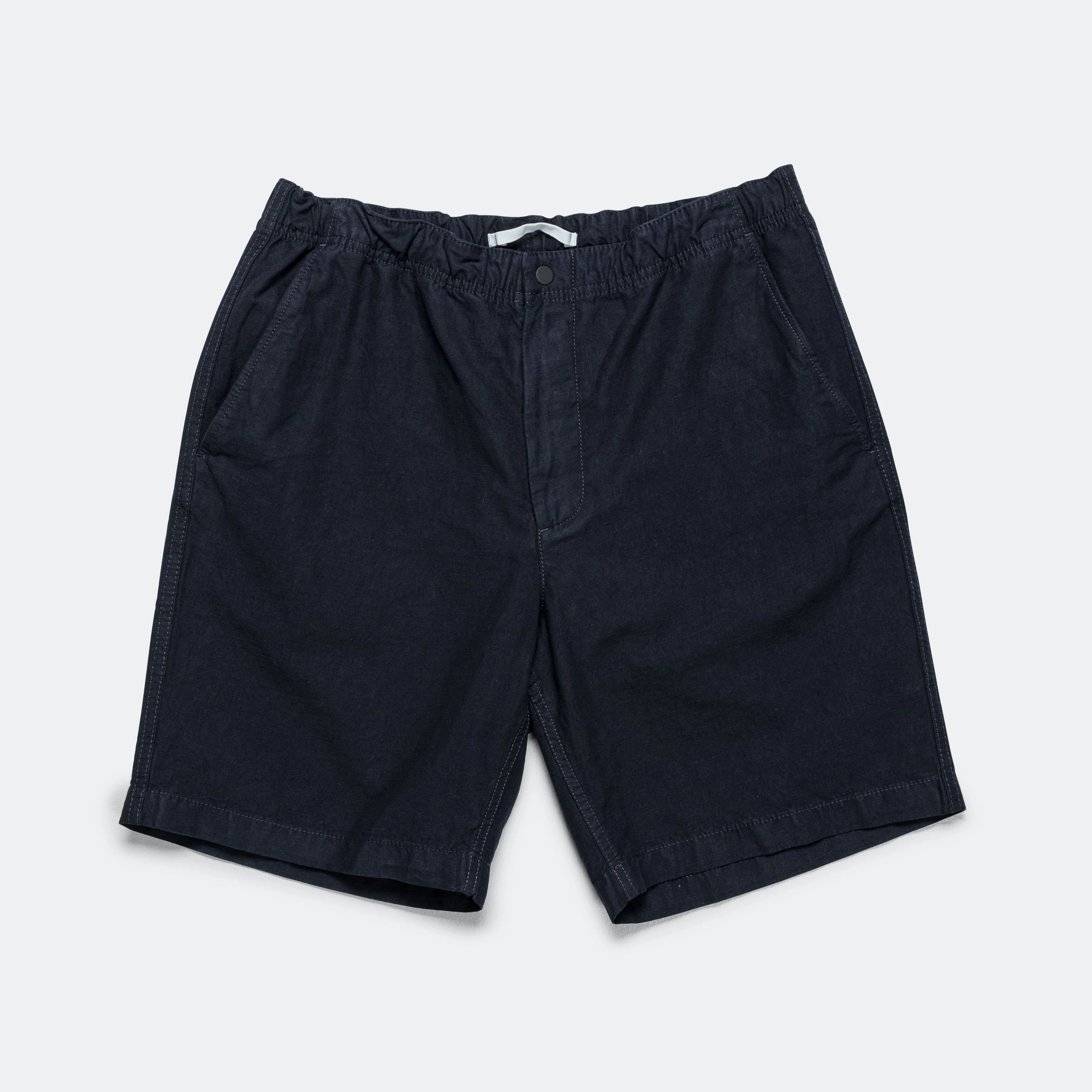 Ezra Relaxed Cotton Linen Short - Dark Navy Sun Protection