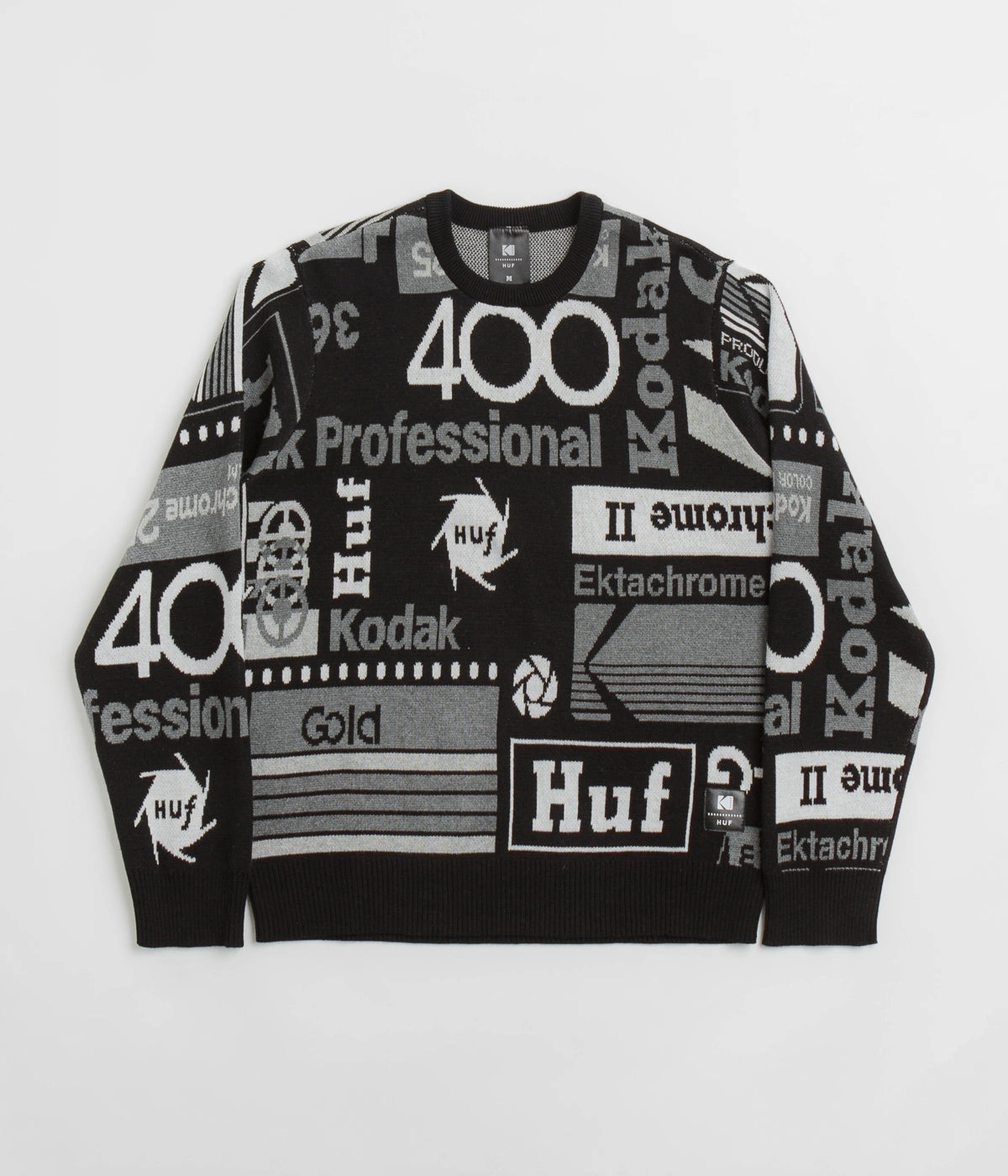 Seasonal Collection HUF x Kodak Dark Room Jacquard Knit Sweatshirt - Black