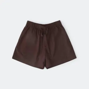 Pyjama Shorts - Coffee Cotton Poplin Trendy Vibe light texture