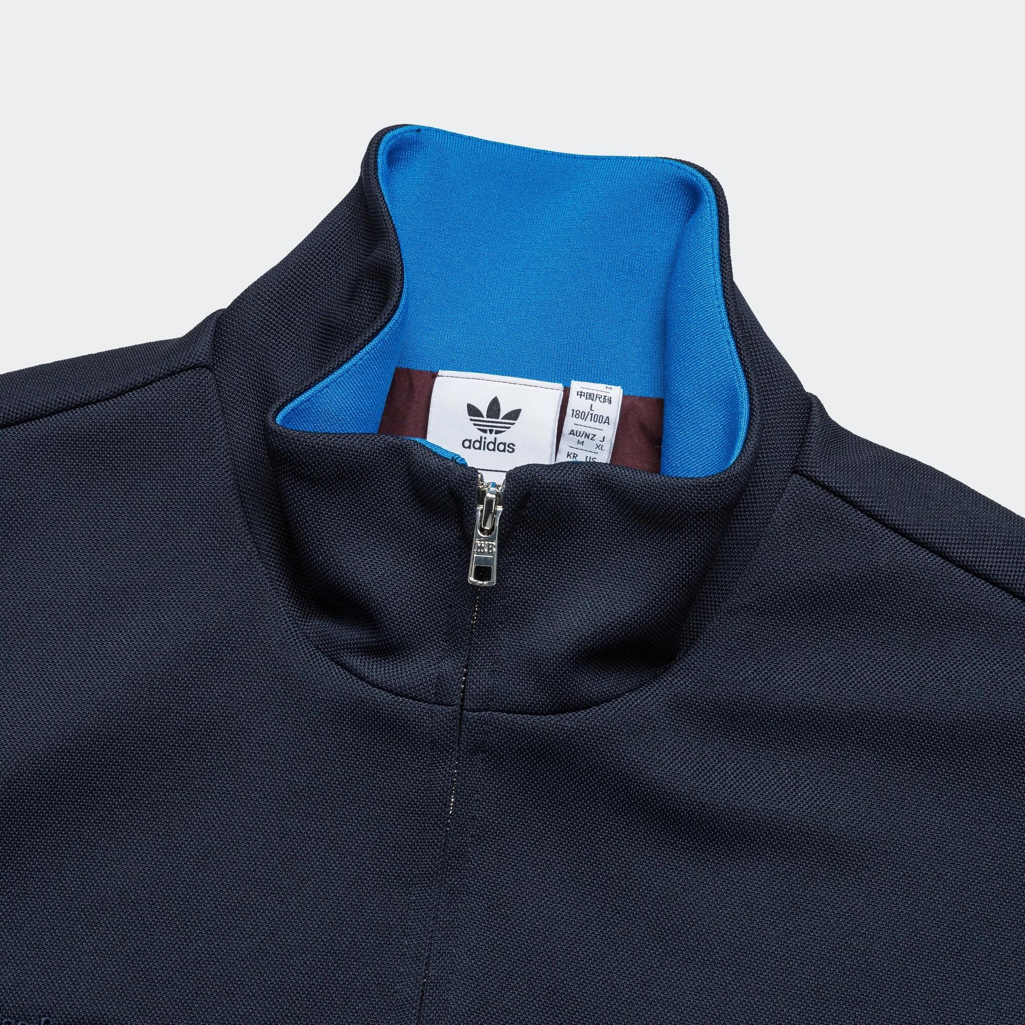 Zipper Closure Mechanism Noise Reducing Hardware Pique Track Top x Wales Bonner - Night Navy