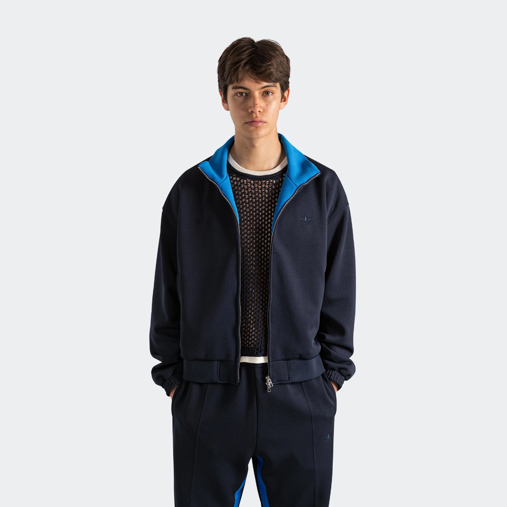 Pique Track Top x Wales Bonner - Night Navy DoubleLayeredEdges Compact Storage