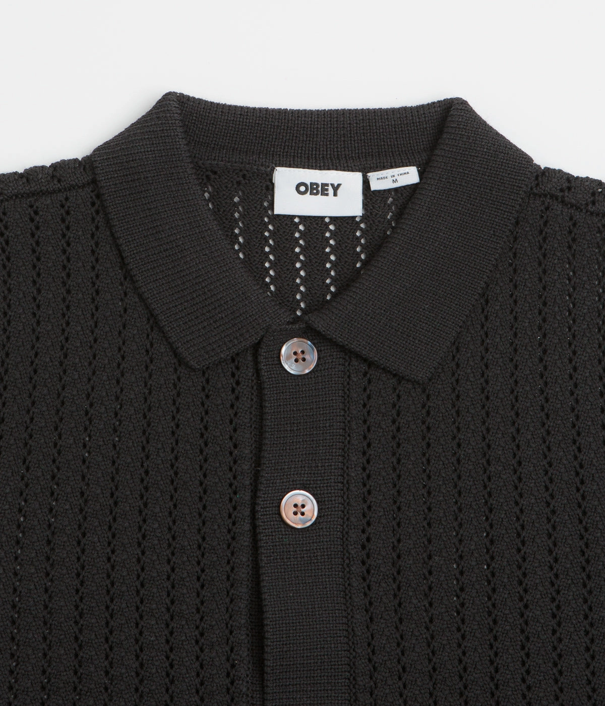 Obey Dez Sweater Short Sleeve Shirt - Digital Back Flatlock stitching Sophisticated Elegance