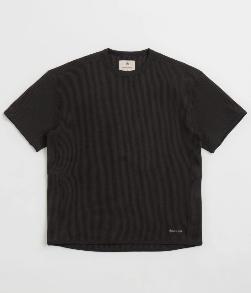 Snow Peak Dry Waffle T-Shirt - Black Cozy Wardrobe