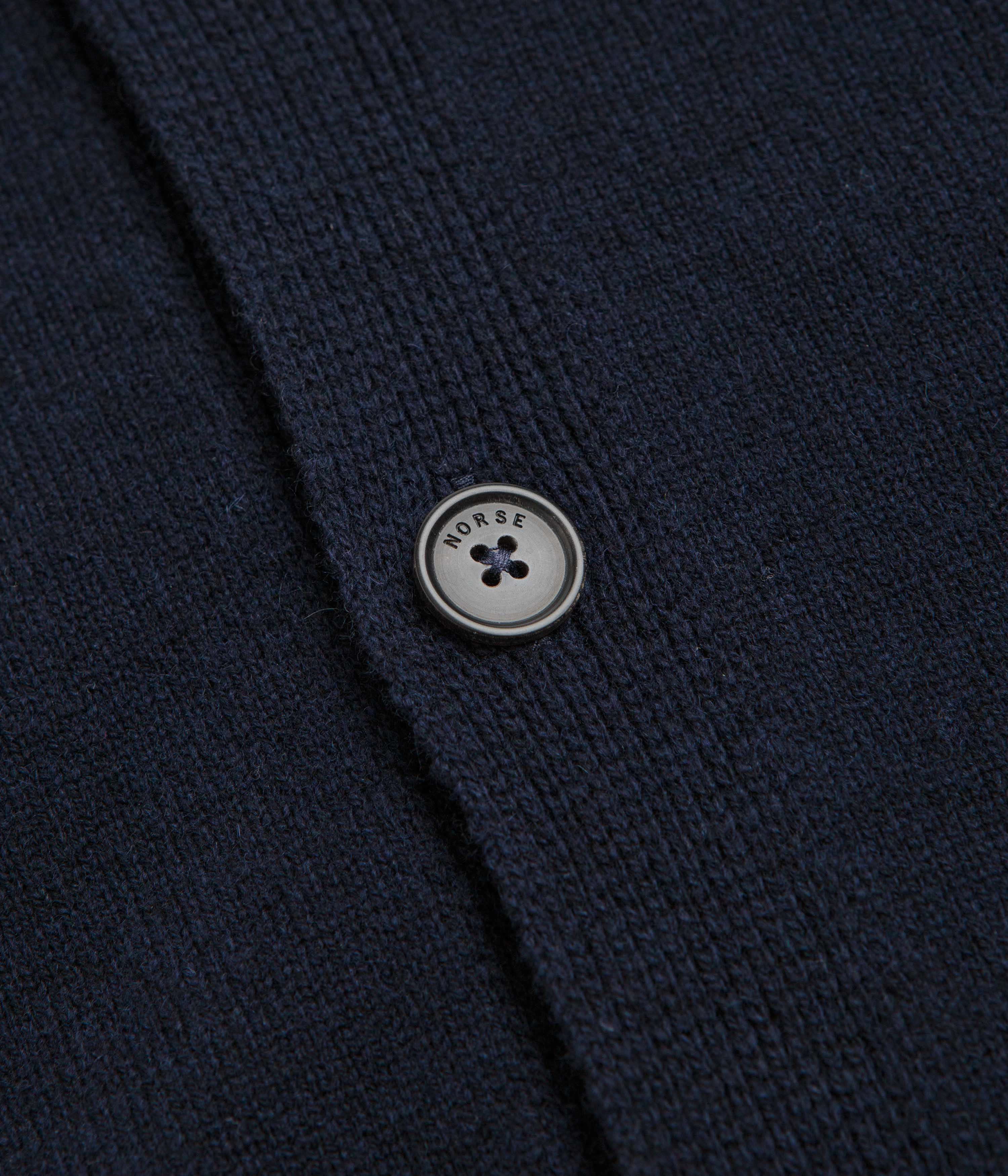 Norse Projects Standard Merino Cardigan - Dark Navy Seasonal Layer product formal casual balance