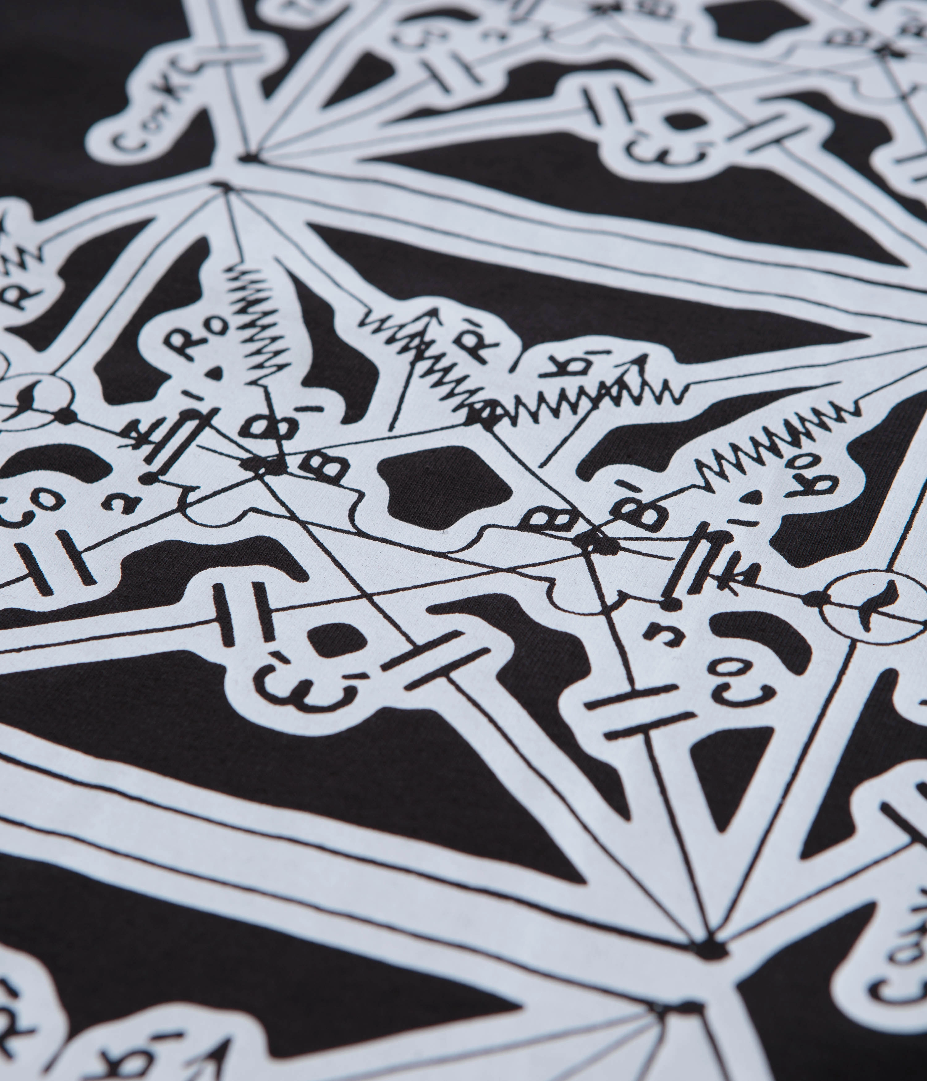 Cross Grain Knit Chill Comfort The Trilogy Tapes Envelope Goat Long Sleeve T-Shirt - Black