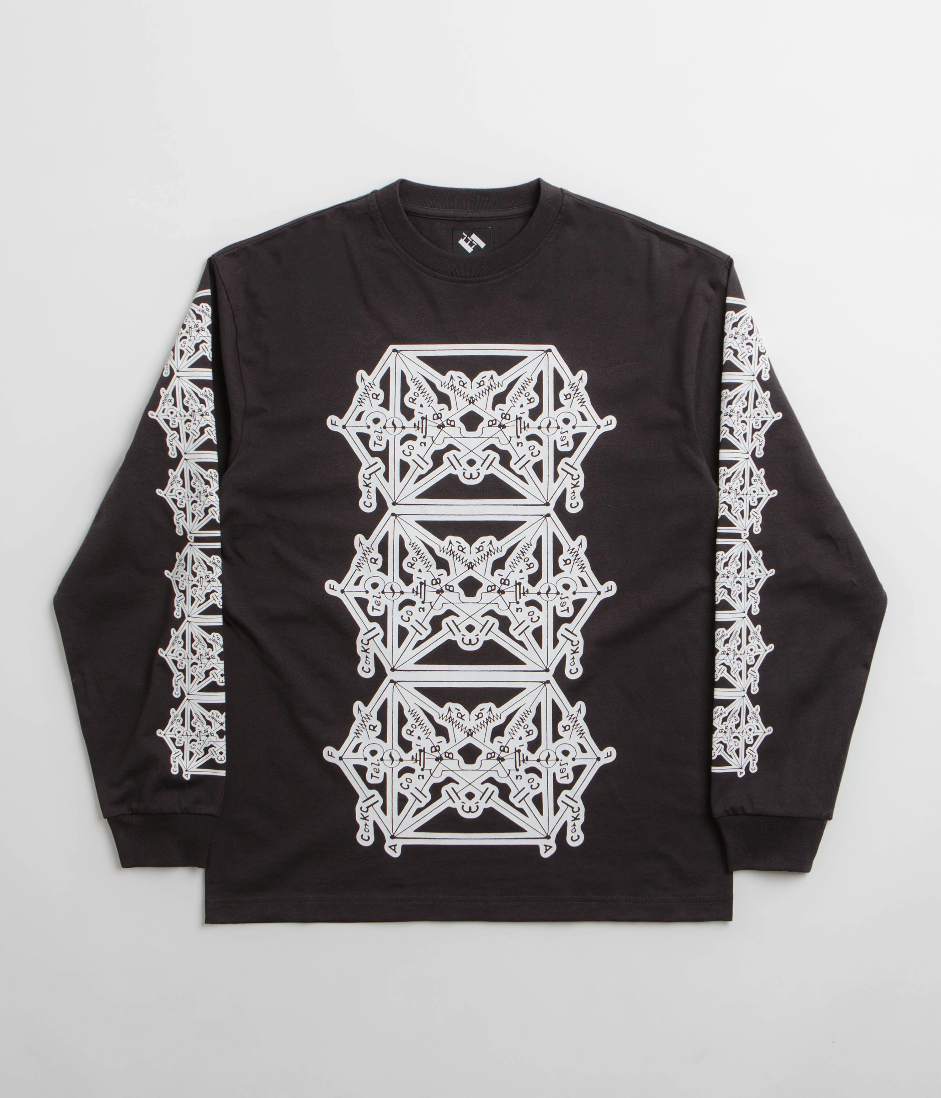 High-Quality Cotton The Trilogy Tapes Envelope Goat Long Sleeve T-Shirt - Black