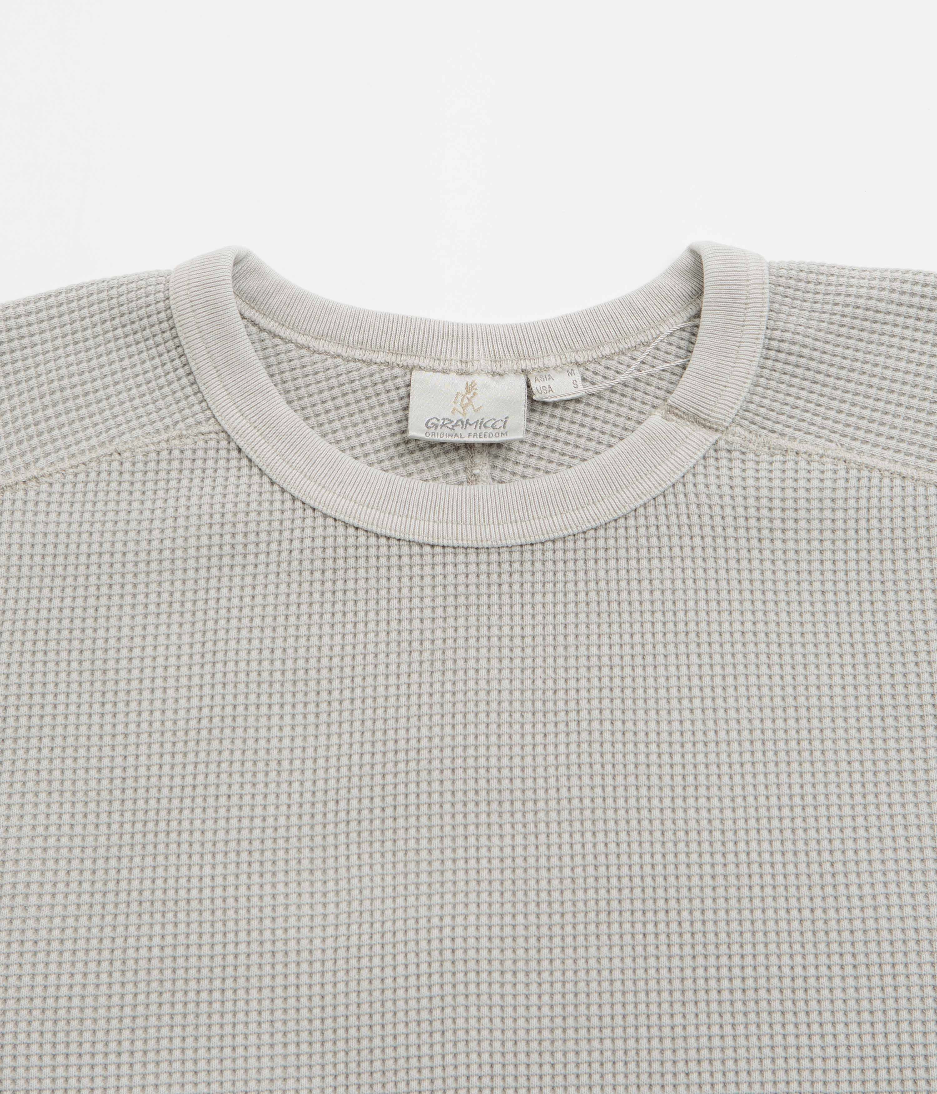 Gramicci Waffle Crewneck Sweatshirt - Pewter Corduroy Cold Weather Look
