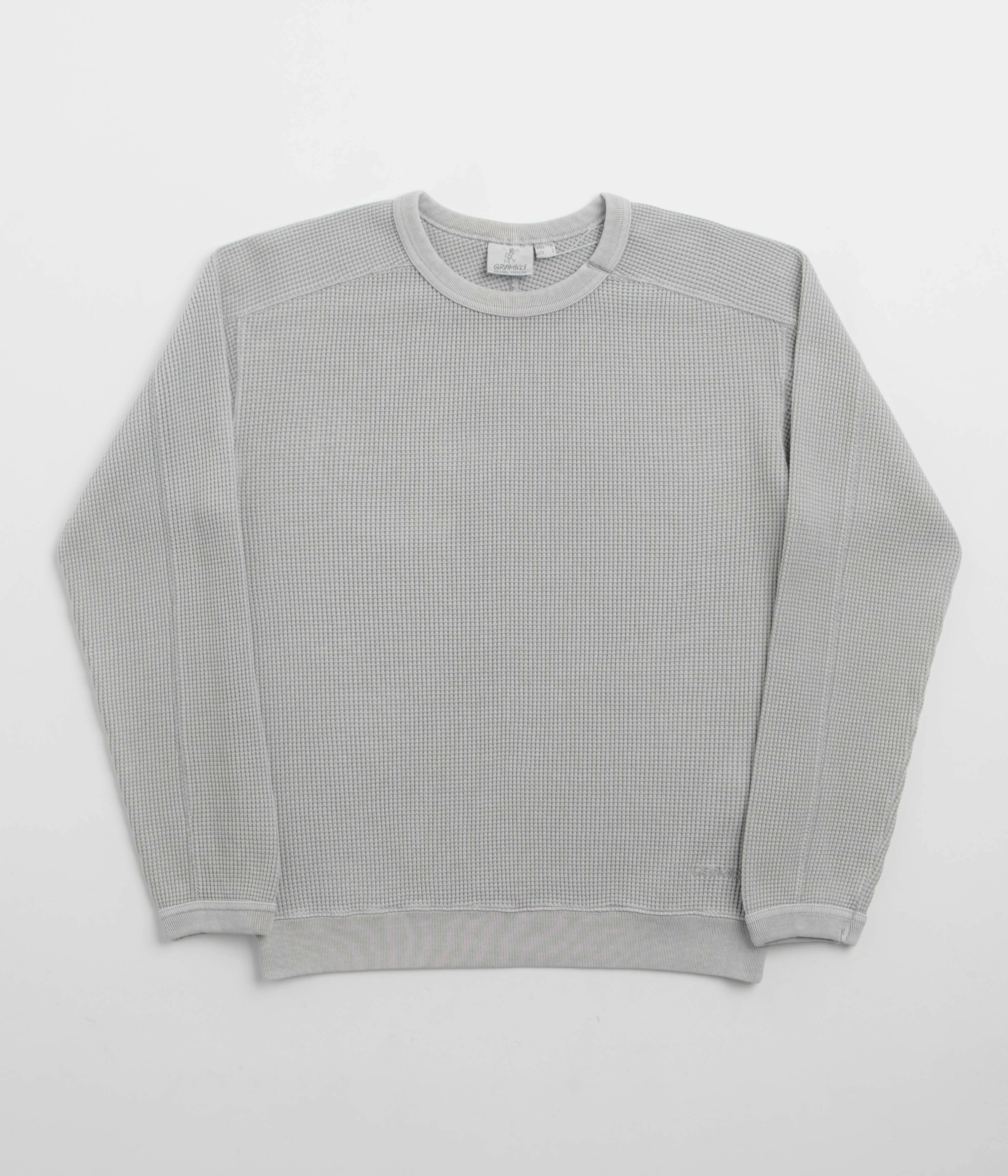 Gramicci Waffle Crewneck Sweatshirt - Pewter product ribbon playfulness