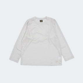 U-Neck LS Tee - Light Grey Raschel Lace Chic Outfit Long Lasting Color