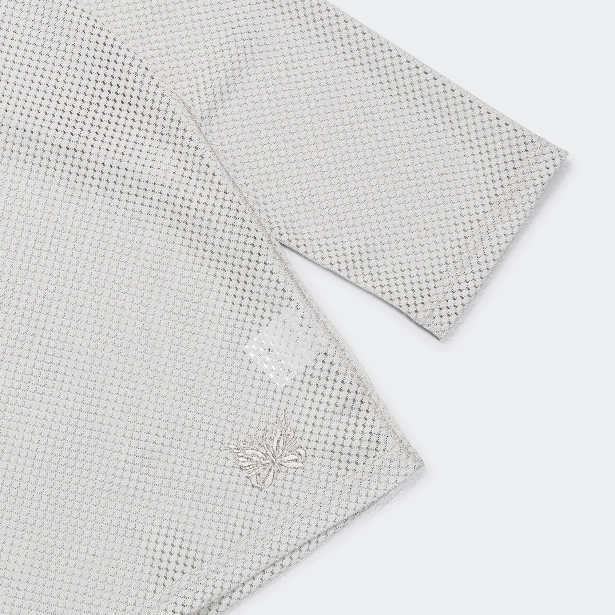 U-Neck LS Tee - Light Grey Raschel Lace Smart Casual