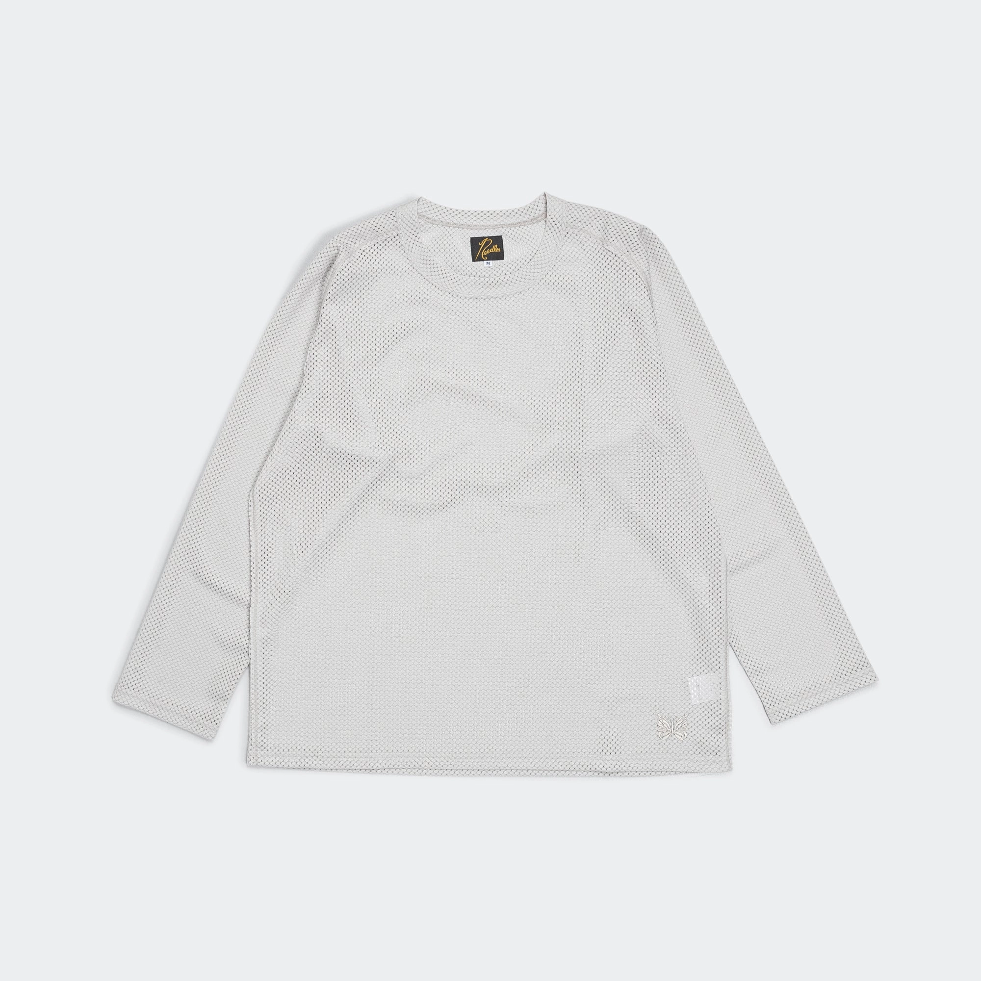 U-Neck LS Tee - Light Grey Raschel Lace Chic Outfit Long Lasting Color