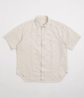 Norse Projects Mo Oversized Fil Coupe Short Sleeve Shirt - Ecru Sustainable production
