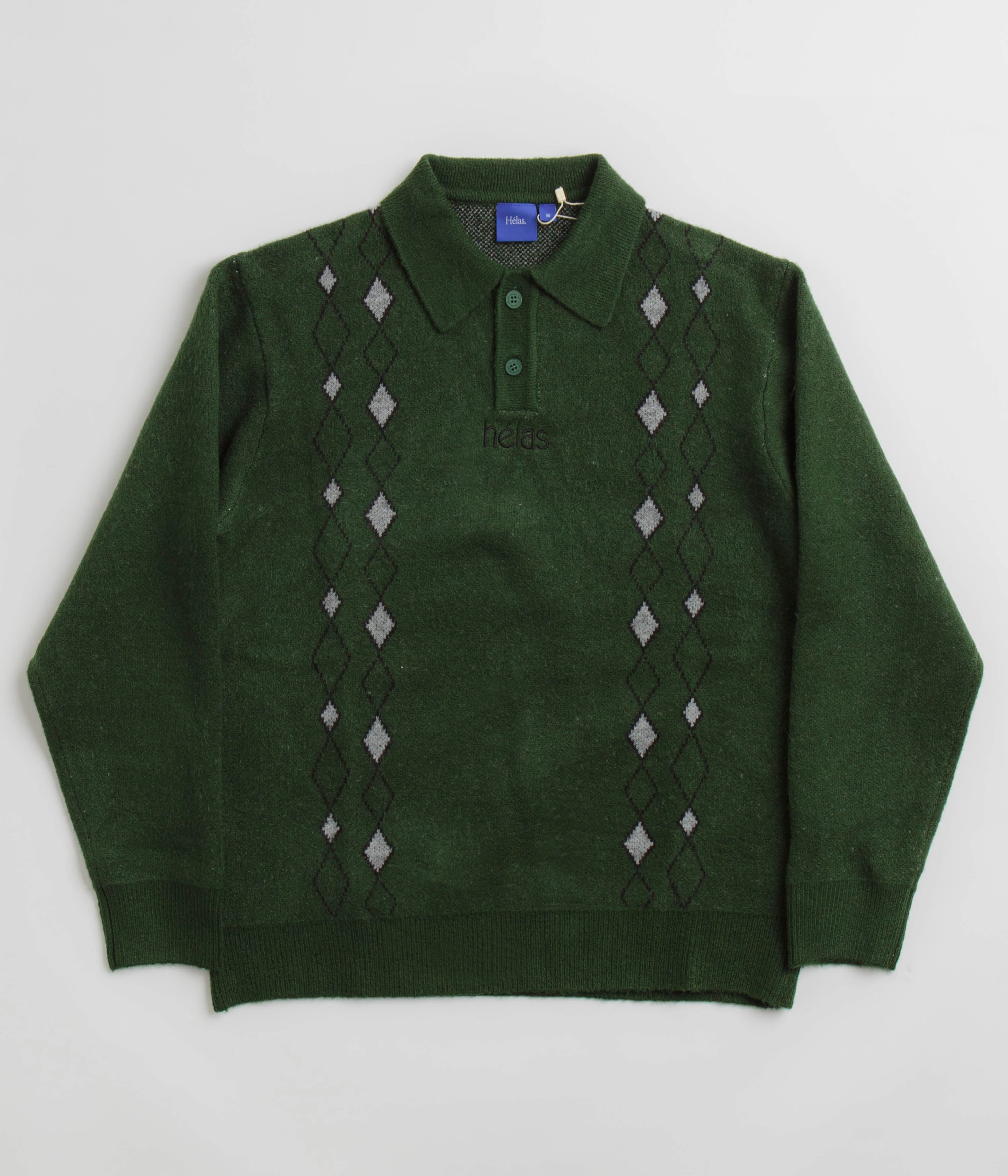 Helas Apres-Ski Polo Knit Sweatshirt - Green Cold Layer product future prospects