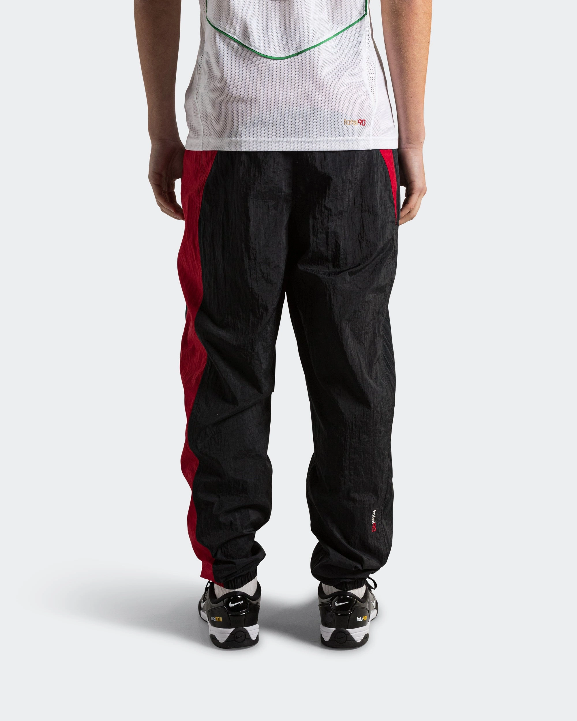 T90 Water Repellent Track Pant - Black/Gym-Red Performance Comfort