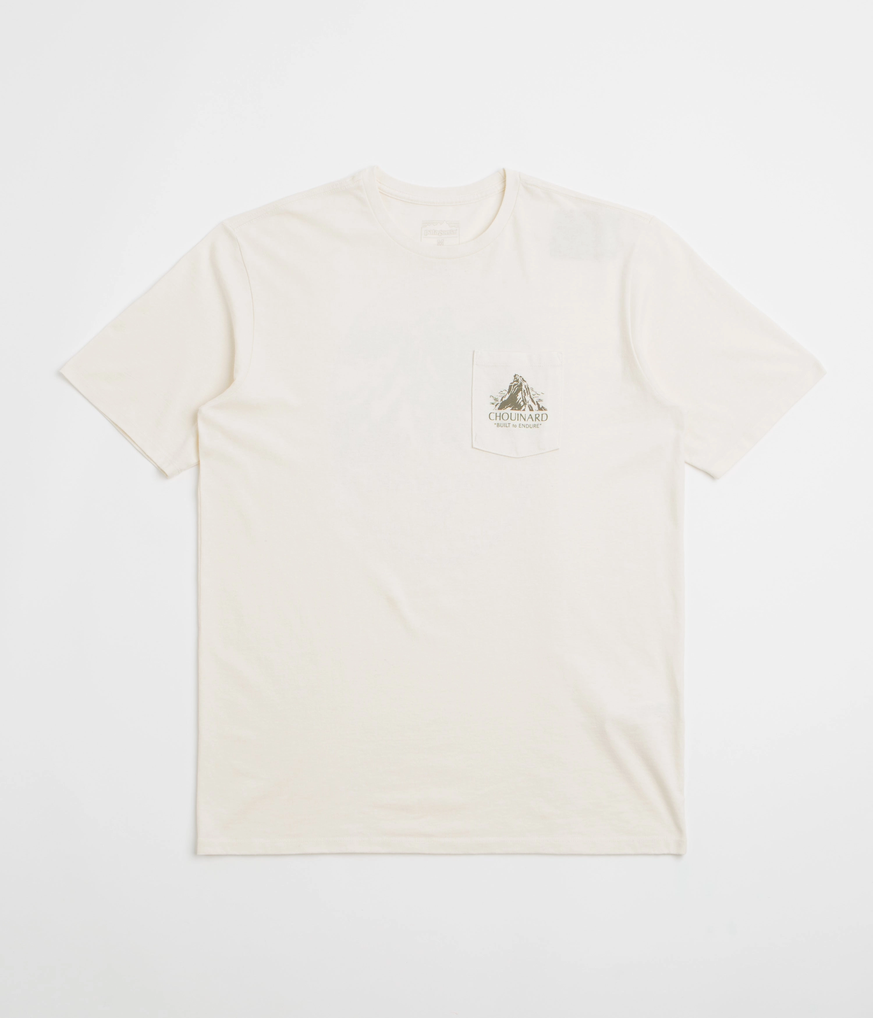 Cotton Blend Patagonia Chouinard Crest Pocket Responsibili-Tee T-Shirt - Birch White