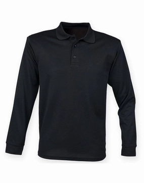 Relaxed Layers Long Sleeve Coolplus Polo Shirt | BLACK