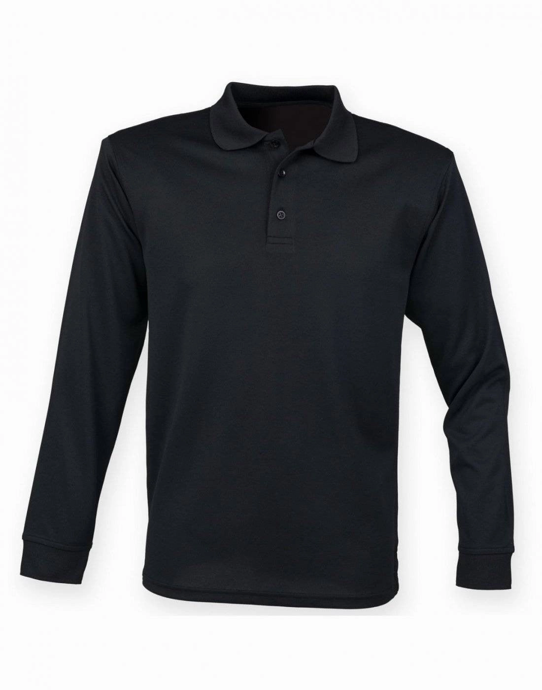 Relaxed Layers Long Sleeve Coolplus Polo Shirt | BLACK