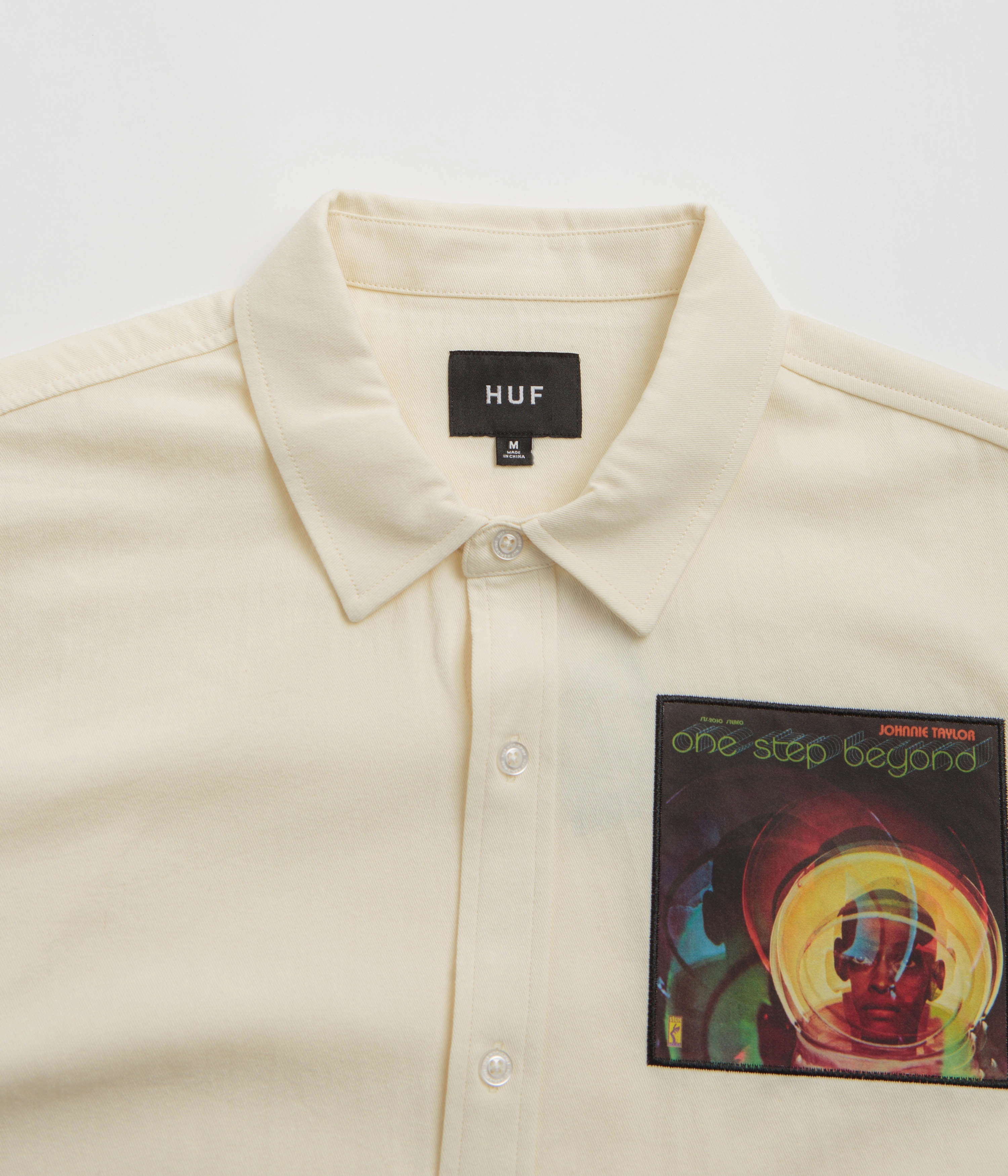HUF Stax Patches Shirt - Natural Breathable Cotton Date night